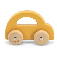 VIGA PolarB Dřevěné auto na tlačení žluté