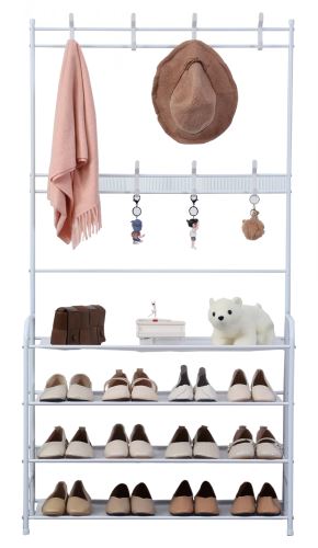 Herzberg 4-Tier Entryway Coat Rack and Hallway Storage Rack Organizer - 80x153cm