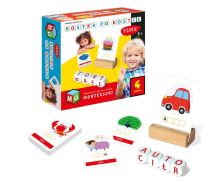 Montessori vzdělávací hračka Kostka po kostce psaní 4 kostky 5+ MULITGRA