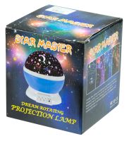 Noční lampa, 2v1 USB hvězdný projektor, fialová