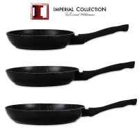Imperial Collection IM-FFMT:  Sada 3 kusů pánví potažené mramorem (20 cm, 24 cm, 28 cm) Copper