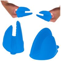 Termální silikonová pečicí rukavice Paw modrá 2 kusy