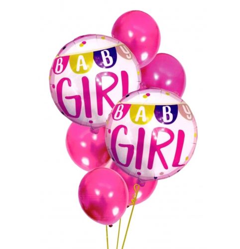 Balónky k narozeninám holčičky 7 ks. 30-46 cm