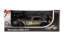 Auto RC Mercedes AMG GT3 RASTAR plast 35cm 2,4GHz na dálk. ovládání na baterie v krabici 44x18x23cm