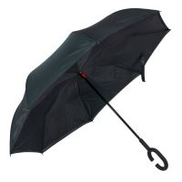 Deštník v opačném směru, skládací černý