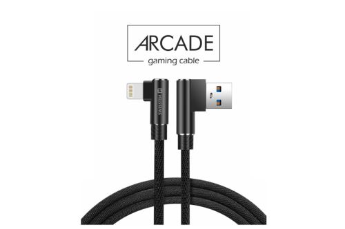 Textilní datový kabel Swissten Arcade USB / Lightning 1,2 m černý - 8595217457003