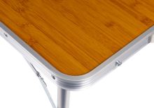 Turistický stůl, skládací stůl, sada 4 židlí z imitace dřeva