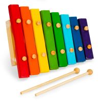 Dřevěné činely pro děti 8 tónové zvonky