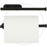 Držák toaletního papíru na ručníky černý