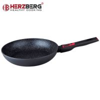 Herzberg HG-7024FP: Pánev s mramorovou vrstvou a odnímatelnou rukojetí - 24 cm