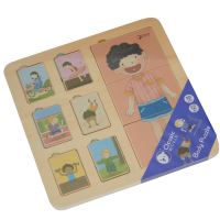 CLASSIC WORLD Educational Board Human Body Puzzle Stavebnice Puzzle pro děti Match 19 ks.