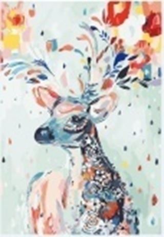 Malba podle čísel, obrázek 40x50cm květinový jelen