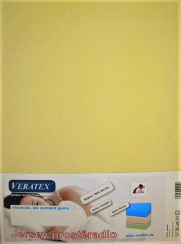 Veratex Jersey prostěradlo 80x200/25 cm (č. 5-sv.žlutá)