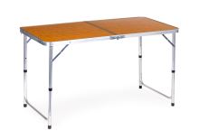 Turistický stolek, skládací stůl, kempingová imitace dřeva