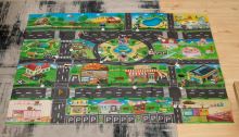 Městská ulice Playmat + dopravní značky vodotěsné, barevné 130x100cm