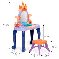 Toaletní stolek pro dětskou kosmetiku LED zvuky 13 prvků