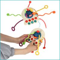 Montessori smyslová hračka kousátko pro děti modrá