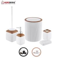 Herzberg HG-OKY5013: 5dílná koupelnová sada bílá