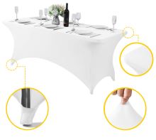Univerzální ubrus na cateringový stůl 180 cm 6FT bílý pružný