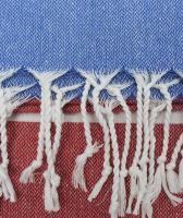 Coton d'Or PS-175:Cotton Beach Peshtemal ručník 95x180 - Bayadere Stripes Pattern Red & Grey