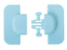 Rohový ochranný zámek pro modré skříňky chladničky