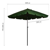 Zahradní slunečník skládací nastavitelný 200x200