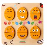 MASTERKIDZ Board pro učení emocí Dřevěná vajíčka Jaký humor?