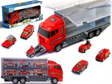 Kamionový transportér TIR + kovová hasičská jednotka