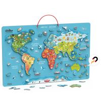 Vzdělávací tabule Viga 2v1 s magnetickou mapou světa
