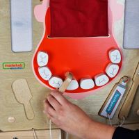 Vzdělávací dřevěná deska Masterkidz ústní hygiena