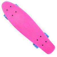 Plastový meteorický skateboard růžová / neonově modrá / fialová