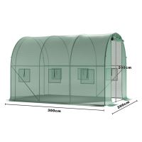 Fólie pro skleníkové tunely se zelenými okny proti komárům, 2x3x2m