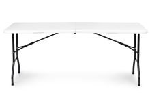 Cateringový stůl 180 cm + 2 lavice bílý banketový set