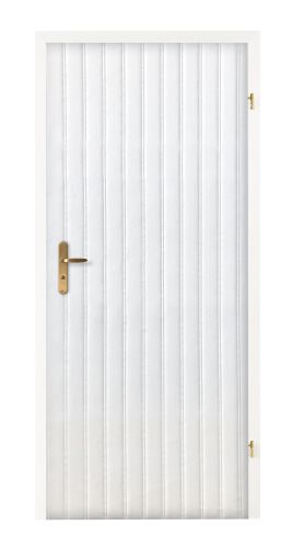 Koženkové čalounění dveří vzor KARO T3 barva bílá  široké pásy