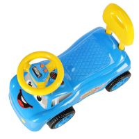 Úsměv autíčka push ride s klaksonem modrý