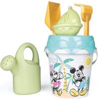 SMOBY Green Mickey Minnie Mouse kbelík s pískovým příslušenstvím a bioplastovou konev