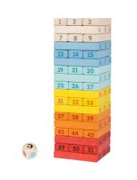 Dřevěná arkádová hra CLASSIC WORLD Domino Cube Tower Deluxe Set