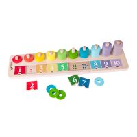 CLASSIC WORLD Puzzle kostky Učíme se počítat a barvy pro děti 66 ks.