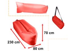 Lazy BAG SOFA postel vzdušné lehátko červené 230x70cm