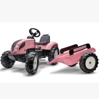 FALK Traktor Pink Country Star pro pedály s přívěsem na 3 roky