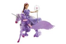 Panenka Anlily princezna kloubová 30cm plast s jednorožcem 40cm s hůlkou 2 barvy v krabici 48x33x9cm