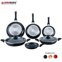 Souprava nádobí Herzberg HG-6010: 8 kusů  Red