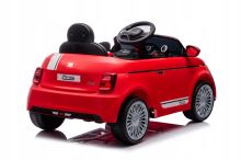Auto dálkové ovládání kabriolet fiat 500 led pro děti hudba červená