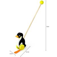 Viga Toys Dřevěný odtlačovač tučňáků