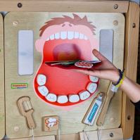 Vzdělávací dřevěná deska Masterkidz ústní hygiena