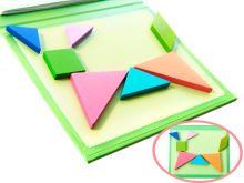 Magnetická kniha puzzle 3D tangramové bloky