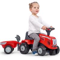 FALK Traktor Baby Mac Cormick Red s přívěsem + příslušenství od 1 roku