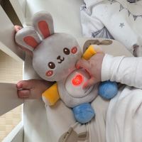 WOOPIE BABY Interaktivní plyšový dětský plyšový světelný zvukový králíček na spaní modrý