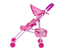 Dětský růžový kočárek pro panenky